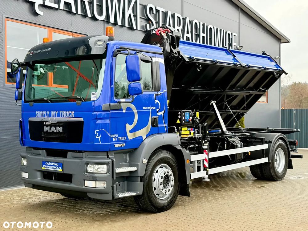MAN TGM TGL TGS 18.250 // wywrotka 3-S + HDS HMF 1420 - K2 // budowlanka // energetyka //żuraw dzwig kran crane // Świeżo sprowadzony - 18