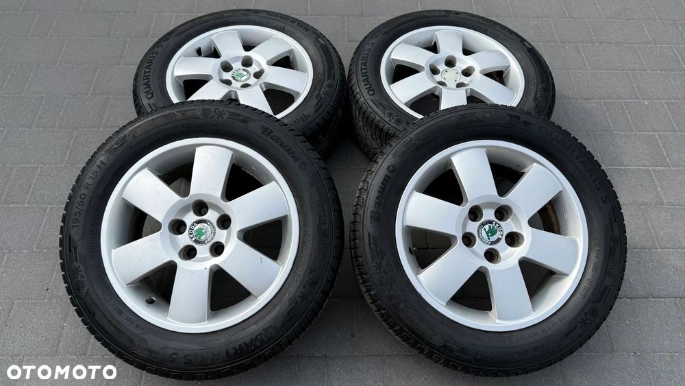 Koła r15 5x100 195/60 ET43 6J Skoda Seat audi VW alufelgi volkswagen 195/60/15 - 1