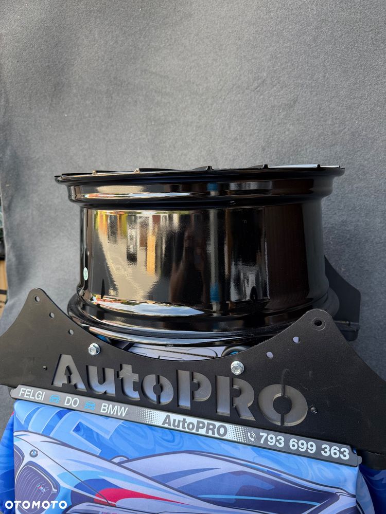 NOWE alufelgi M pakiet 5x112 18 felgi 8j ET35 BMW seria 3 G20 G22 G30 G31 F44 G22 G23 G32 F39 G60 G01 X1 F48 G42 X2 U06 Active Tourer Z4 G29 xDrive Styling 930 czarne polerowane jak Japan Racing Carbonado Rubin - 9