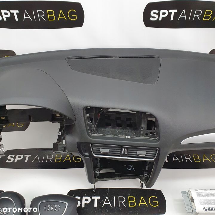 AUDI Q5 8R LIFT DESKA ROZDZIELCZA KONSOLA KOKPIT PULPIT PODUSZKI AIRBAG AIR BAG PASY KURTYNY KIT SET - 3