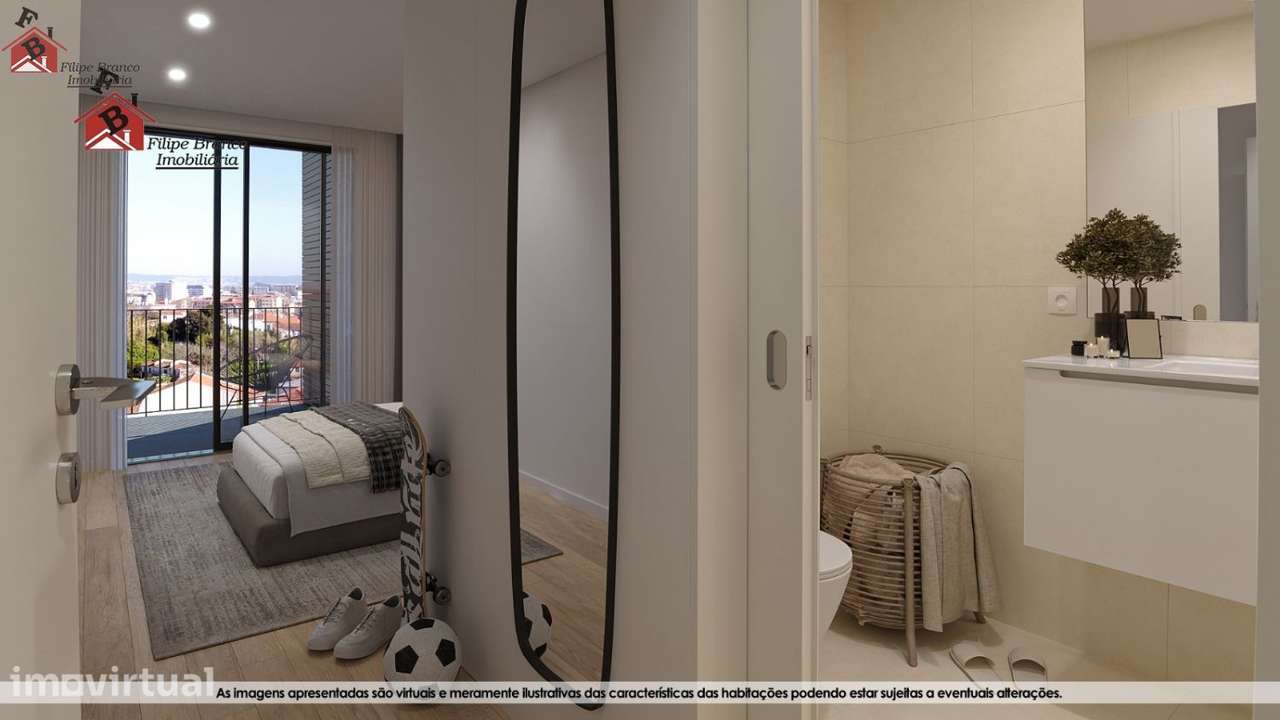 T2 NOVO VISTAS PANORÂMICAS ÁREA 115M2 SANTA MARINHA, GAIA 320.000€ - Grande imagem: 2/24
