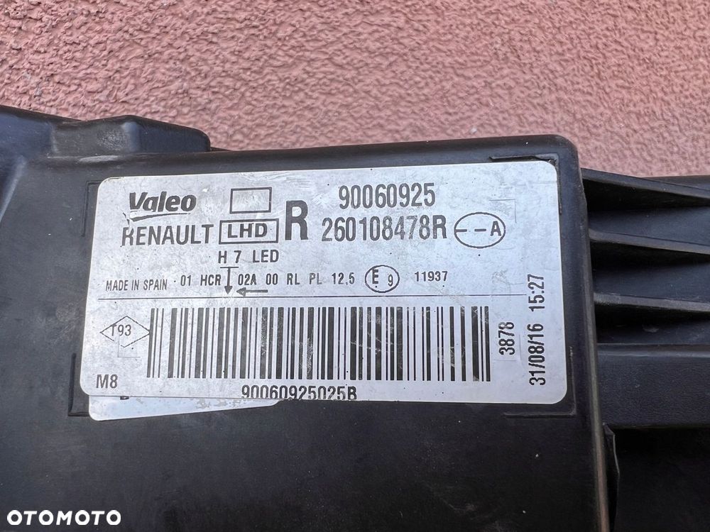 Lampa przednia RENAULT MEGANE IV ZWYKŁE LED KOMPLET EUROPA ORYGINALNE VALEO - 6