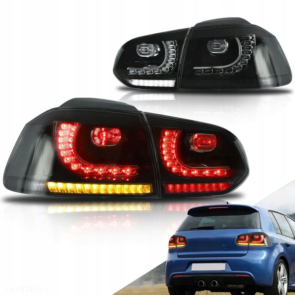 Lampy tyl kpl Vland Full Led Tuning Black GTIlook VW Golf VI 6 5k0 2008-13 - 2
