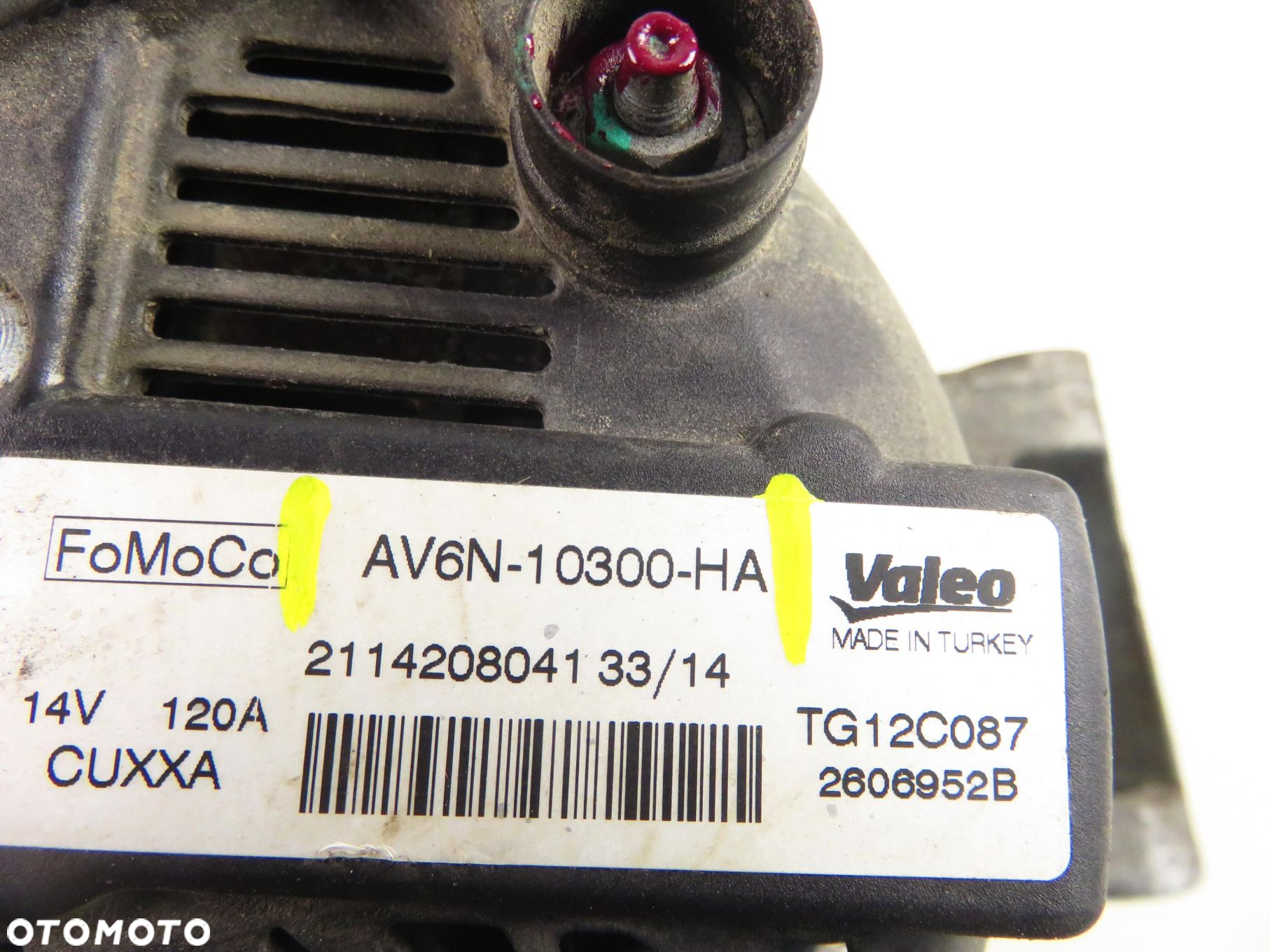 ALTERNATOR FORD B-MAX (JK) 1.4 - SPJD AV6N10300HA - 3