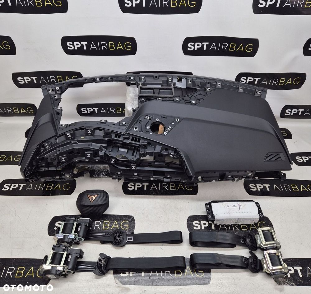 CUPRA BORN DESKA ROZDZIELCZA KONSOLA KOKPIT PULPIT PODUSZKI AIRBAG AIR BAG PASY KIT SET - 1