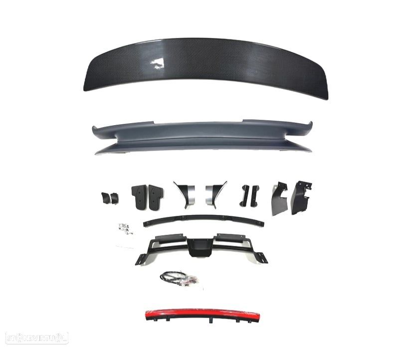 SPOILER AILERON COM AERODINÂMICA ATIVA PORSCHE CARRERA 992 19-23 FIBRA DE CARBONO - 2
