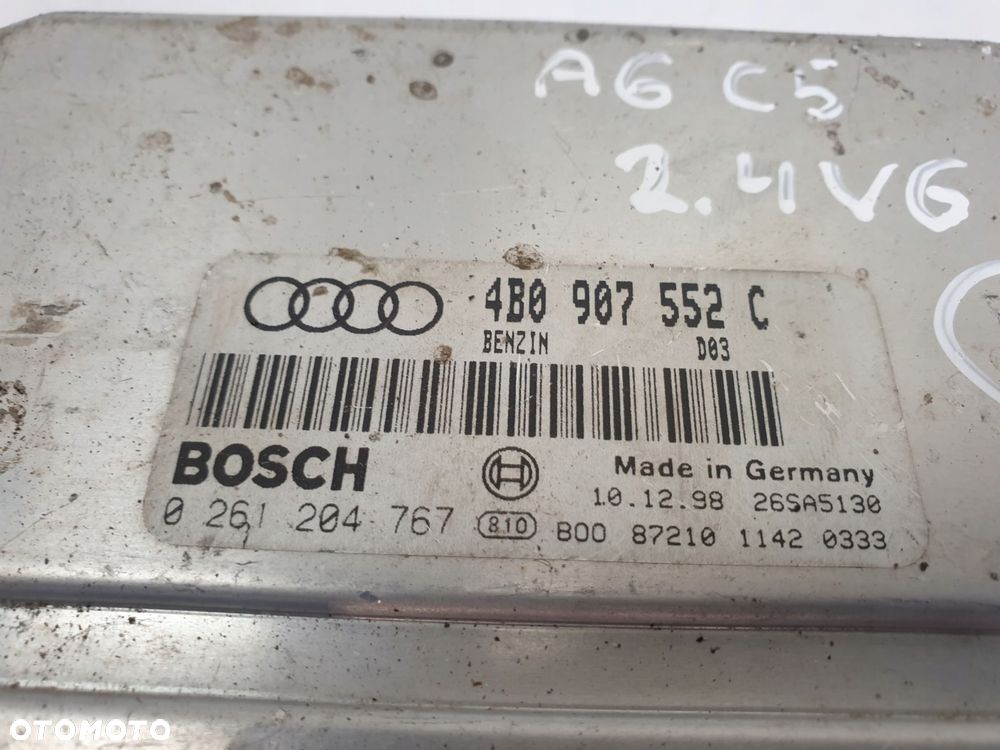 Audi A6 C5 2.4 V6 STEROWNIK SILNIKA 0261204767 - 10
