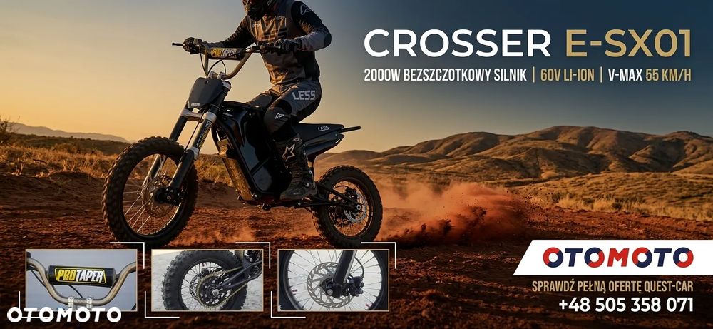 Off-Road Mini Cross e-Dirt Bike Crosser E-SX01 Cross Elektryczny Motor