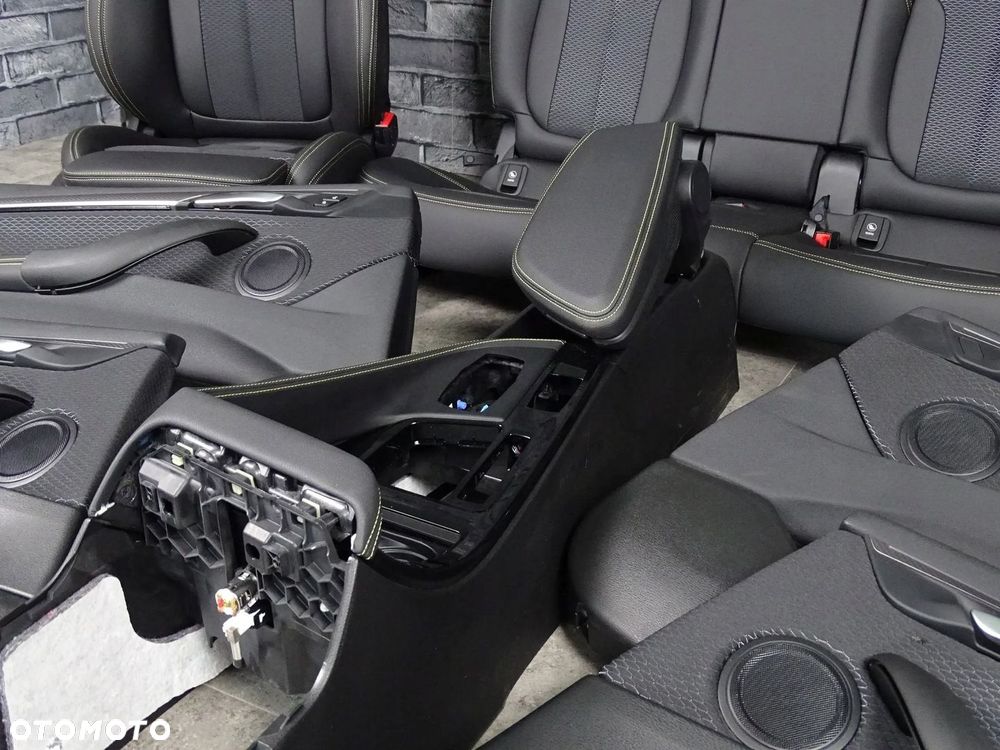 FOTELE KANAPA BOCZKI WNĘTRZE ŚRODEK BMW F39 X2 M-PAKIET ŻÓŁTA NIĆ SKÓRA NEW - 10