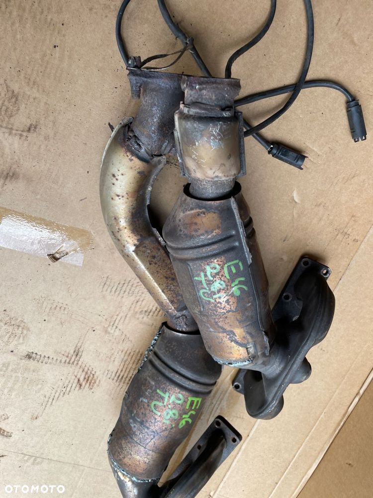 kolektor wydechowy katalizator bmw e46 2.0 2.3 2.8 i m52 tu komplet - 3