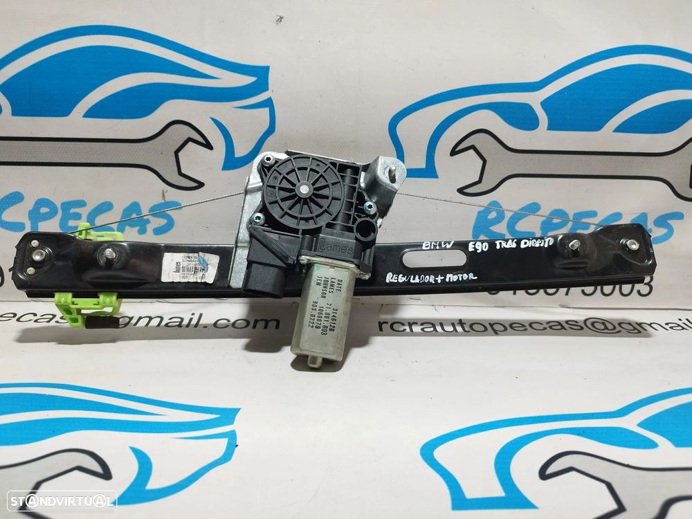 MODULO ELEVADOR REGULADOR VIDRO COM MOTOR TRASEIRO TRÁS DIREITO 13262410 BMW SERIE 3 E90