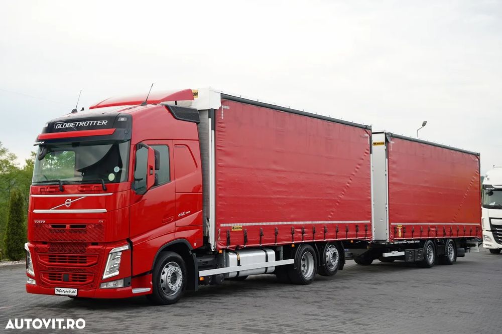 Volvo FH 460 / COMBINAȚIE TANDEM / 120 M3 / TRANSITION / I-SAVE / I-PARK COOL / DIRECȚIE CU RIDICARE AXLE / WIELTON / CORTINĂ ARMATĂ - 7