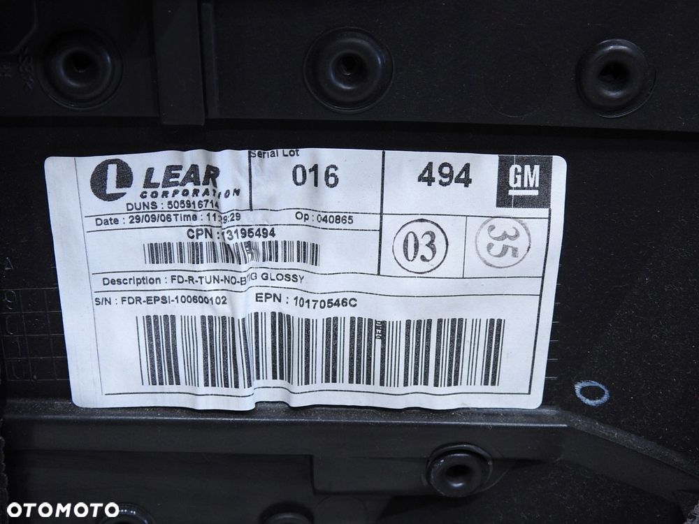 TAPICERKA DRZWI PRAWY PRZÓD OPEL VECTRA C LIFT - 7