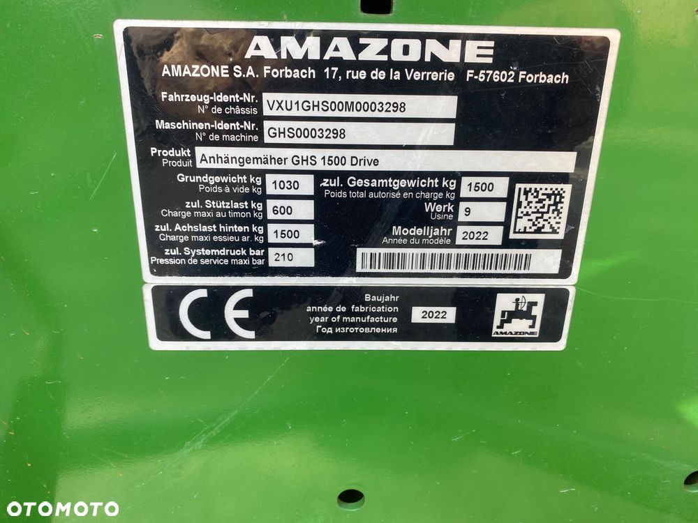 Amazone SmartCut GHS 1500 Drive - 6