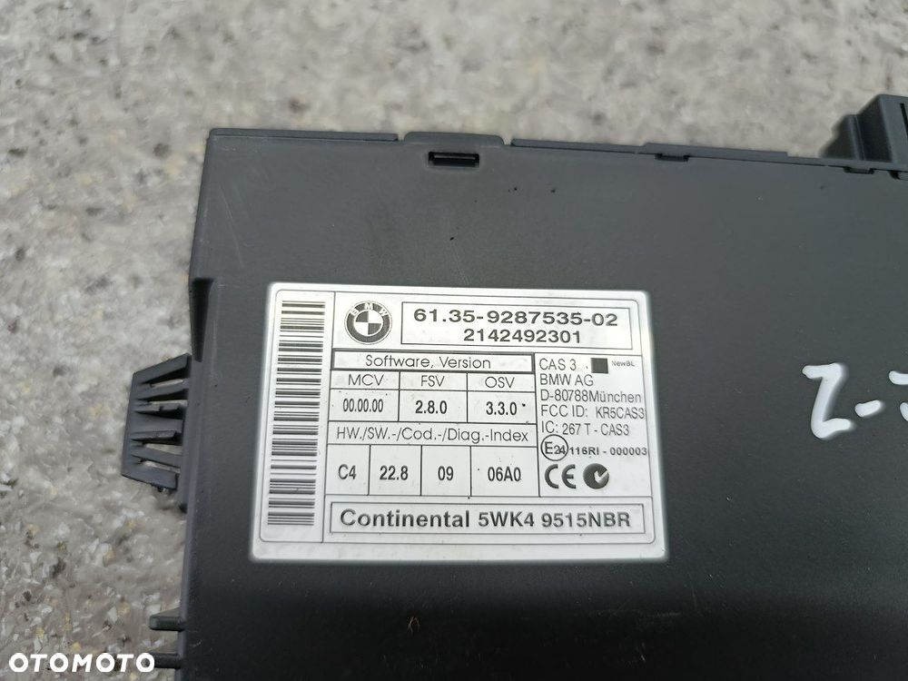 MODUŁ CAS BMW X1 E84 FL 9287535 5WK49515NBR  CONTINENTAL 2.0 D - 3