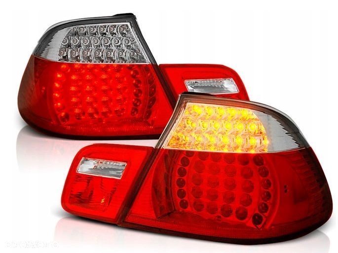 Lampy tyl ne 4szt kpl Diody Led Tuning Red White Bmw 3 e46 Cabrio 1999-2003 - 2