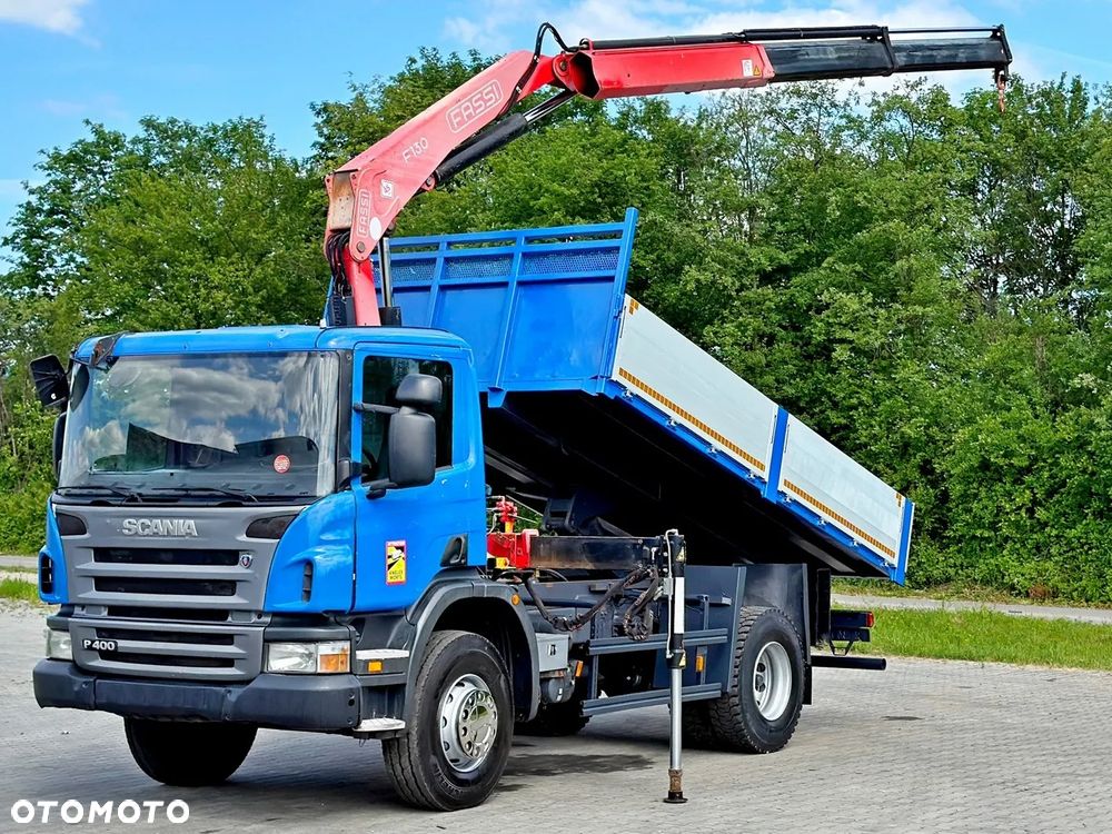 Scania P 400 * WYWROTKA 4,90 m + FASSI F110A.23 + PILOT * STAN BDB - 2