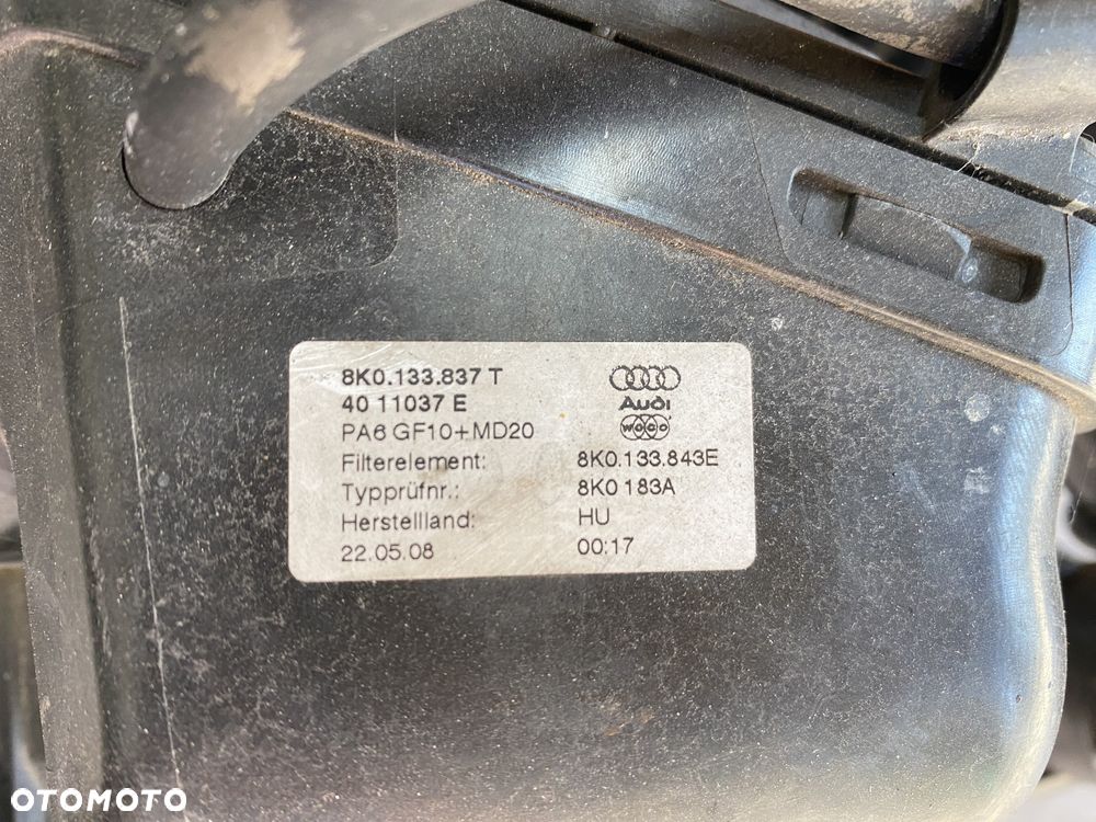 AUDI A4 B8 2.0 OBUDOWA FILTRA POWIETRZA 8K0133843E KMP ORG. - 2