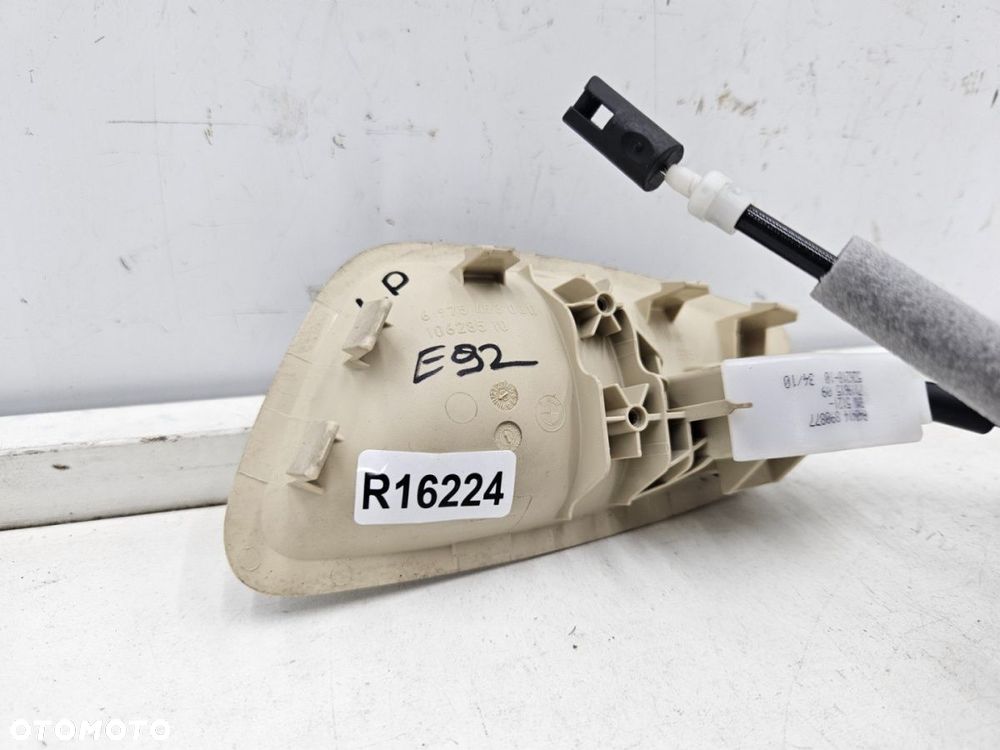 Klamka BMW E92 Coupe E93 Cabrio 04-12r. LEWA PRZEDNIA wewnętrzna rączka linka drzwi lewy pród - 6