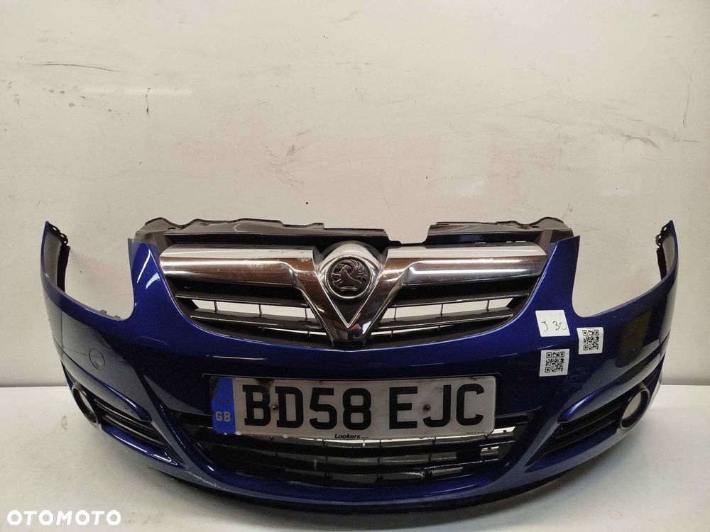 + ZDERZAK PRZÓD PRZEDNI OPEL CORSA D Z21B GRANAT GRANATOWY HALOGENY - 1