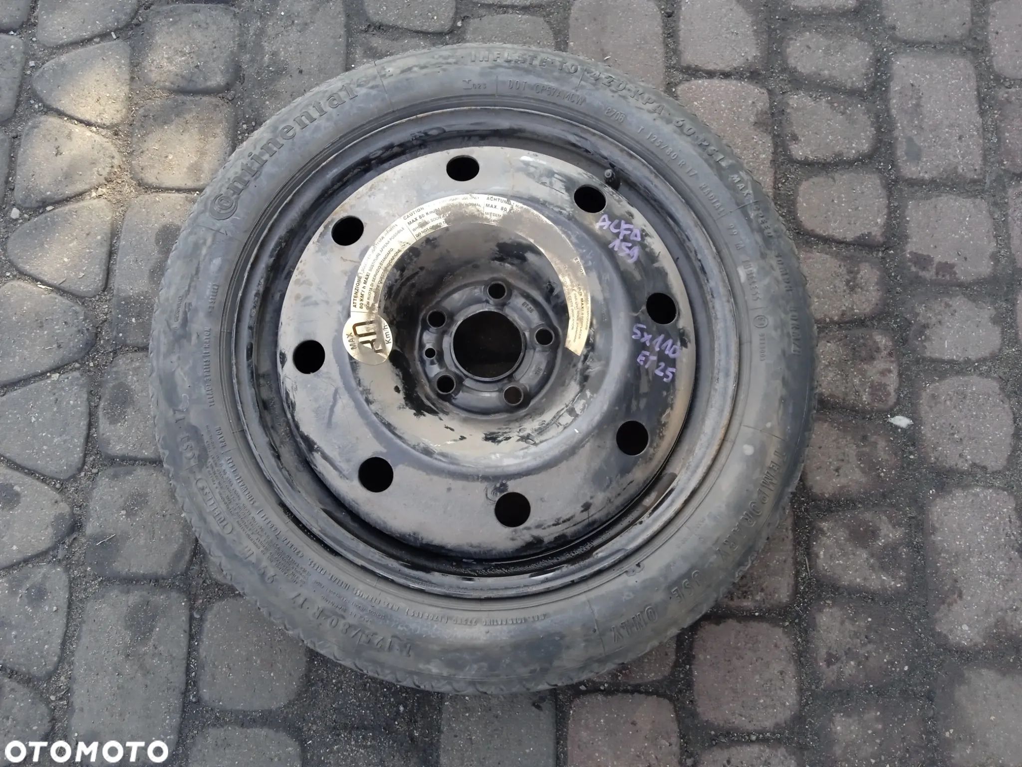 KOŁO DOJAZDOWE OPEL FIAT 17' 5x110 ET25 - 1