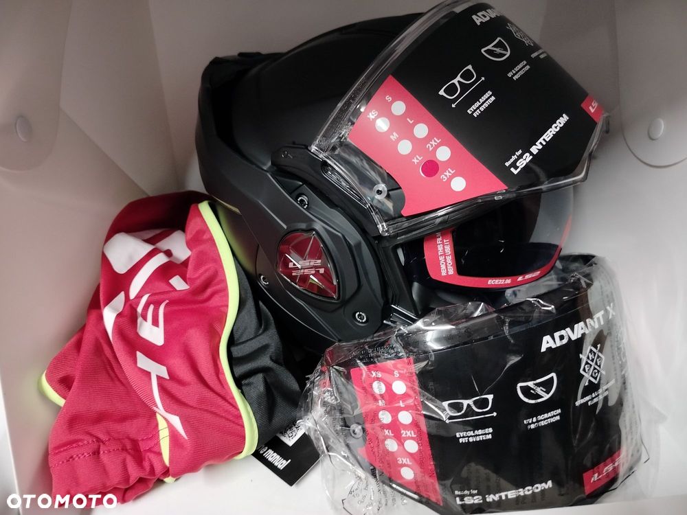Kask LS2 FF901 ADVANT X, szczęka do tyłu, blenda, pinlock, plecak, biały - czarny nowy sklep - 6