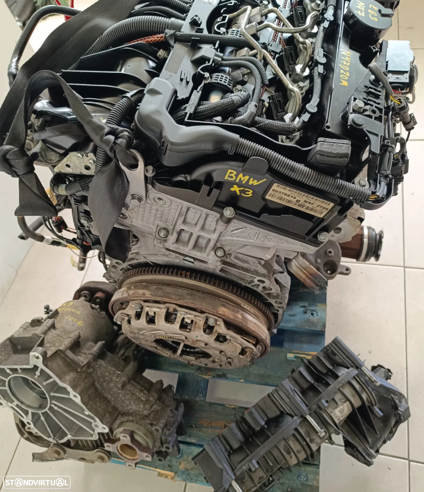 Motor Bmw X3 2.0D 177cv n47D20A E83 caixa velocidades xdrive 4x4 - 6