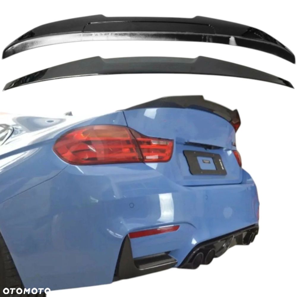 BMW F32 F36 SPOILER LOTKA M4 LOOK CZARNY POŁYSK SPOJLER KLAPY DOKŁADKA - 2