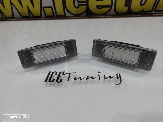 Suporte De Lâmpada De Matricula Com Led Branco Peugeot 106, 1007, 207, 308, 406, 407, 508, 607, 806, 4008, 5008, RCZ, Expert308 CC, 2008, 3008, Citroen Berlingo, C2, C3, C3 Pluriel, C4, C5, C6, C8 - 6