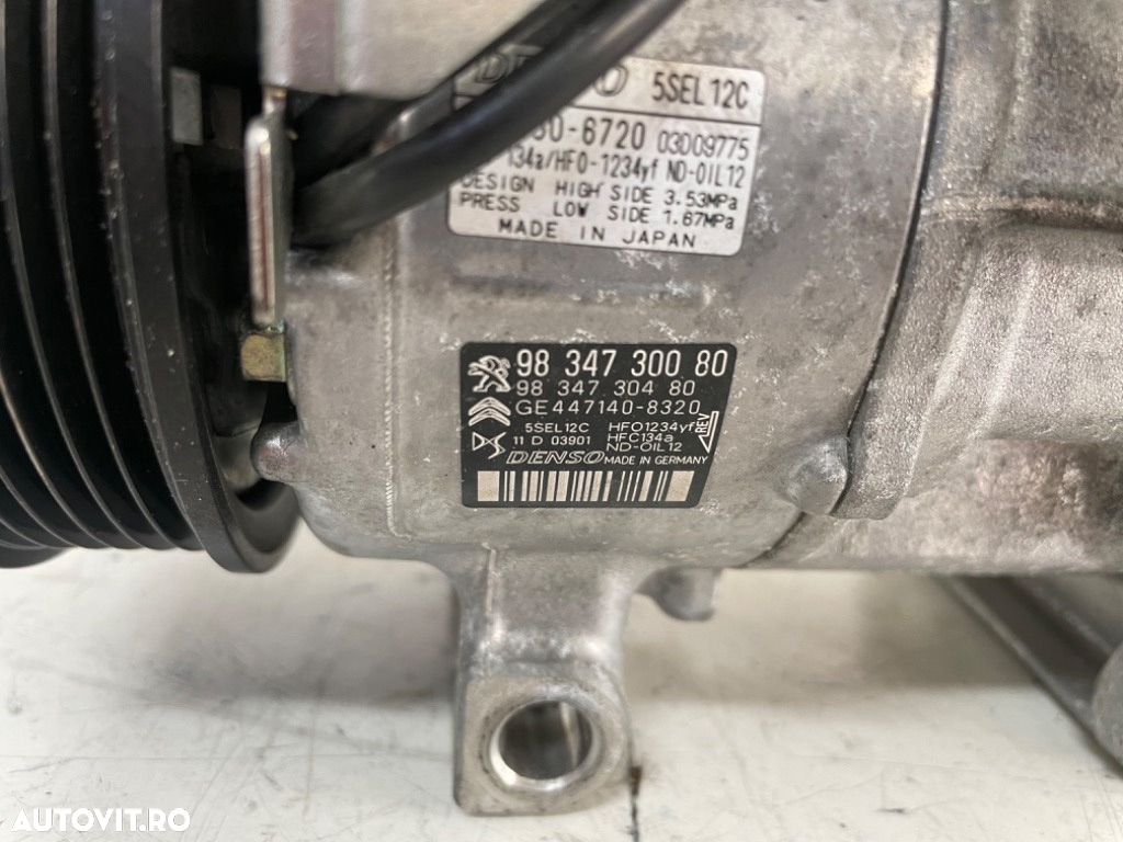 Compresor AC Peugeot 208 2008 opel crossland corsa Citroen 1.5 9834730080 9834730480 - 2