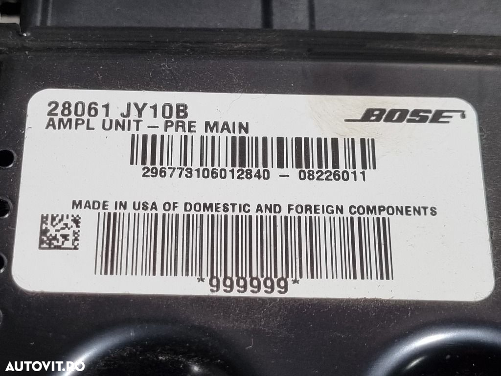 Amplificator audio Renault Koleos 2008 - 2015 (1275) 28061jy10b - 3