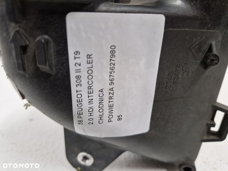 PEUGEOT 308 II 2 T9 2.0 HDI INTERCOOLER CHŁODNICA POWIETRZA 9675627980 - 5