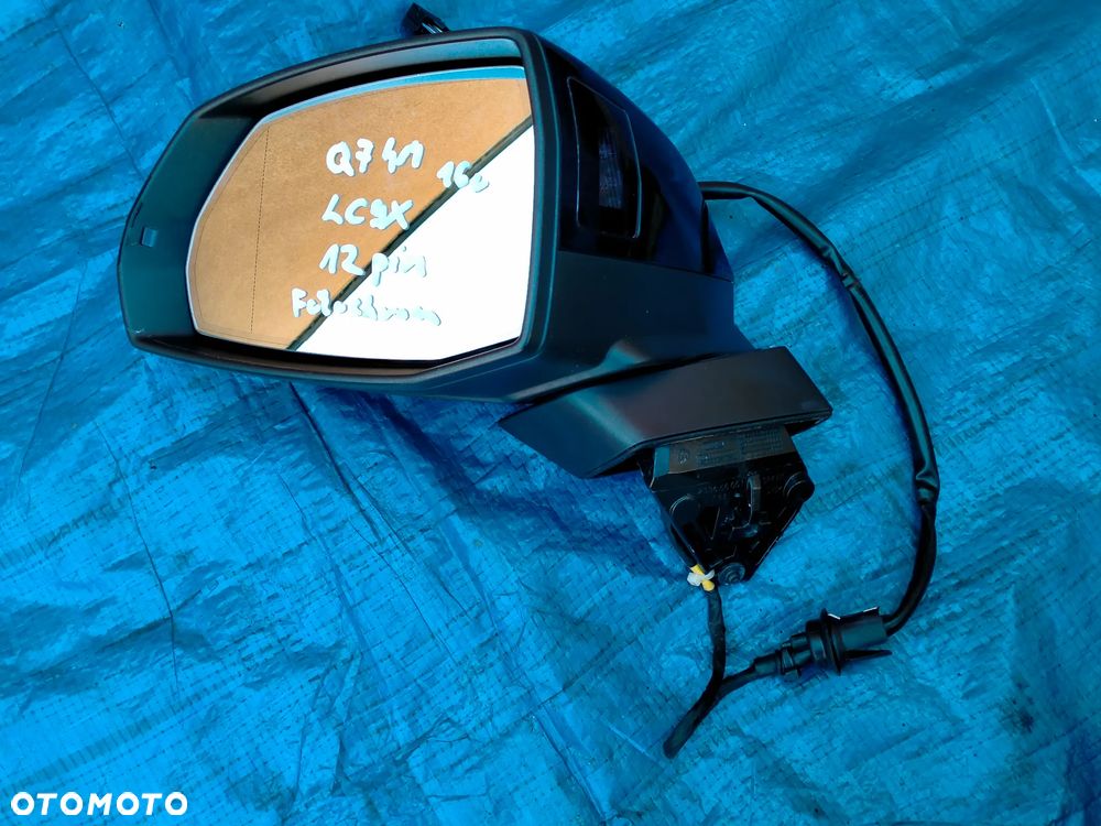 Audi Q7 SQ7 4M Lusterko Lewe LC9X Chrom / Fotochrom 12 Pin Pinów / Side Assist / Asystent / EUROPA - 7