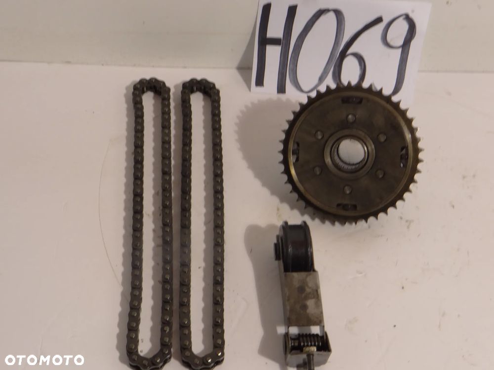 HONDA CB 750 FOUR 1977r.PRZENIESIENIE NAPĘDU KOSZA SPRZĘGŁOWEGO NAPINACZ ŁAŃCUCHY KOMPLET  H069 - 2