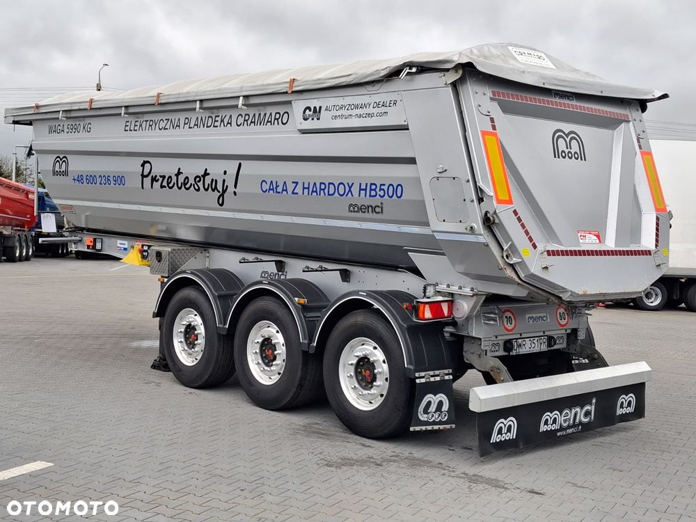 Menci Stalowa wywrotka 27m3, Elektryczny dach, Hardox - 7