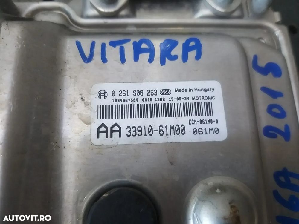 Ecu calculator motor 1.6 b suzuki vitara ly 0261s08263 3391061m00 - 3