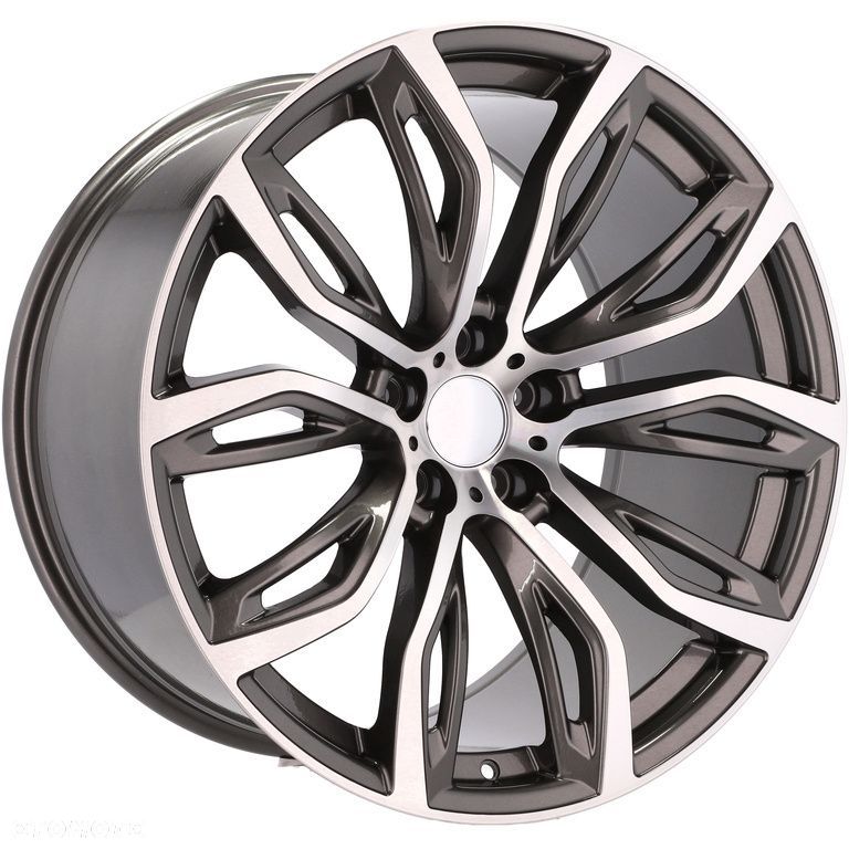 4x Felgi 21 5x120 Szer 10.5 +11.5 m.in. do BMW X5 E70 F15 X6 E71 F16 Grafitowe - A5040 (BK510) - 6