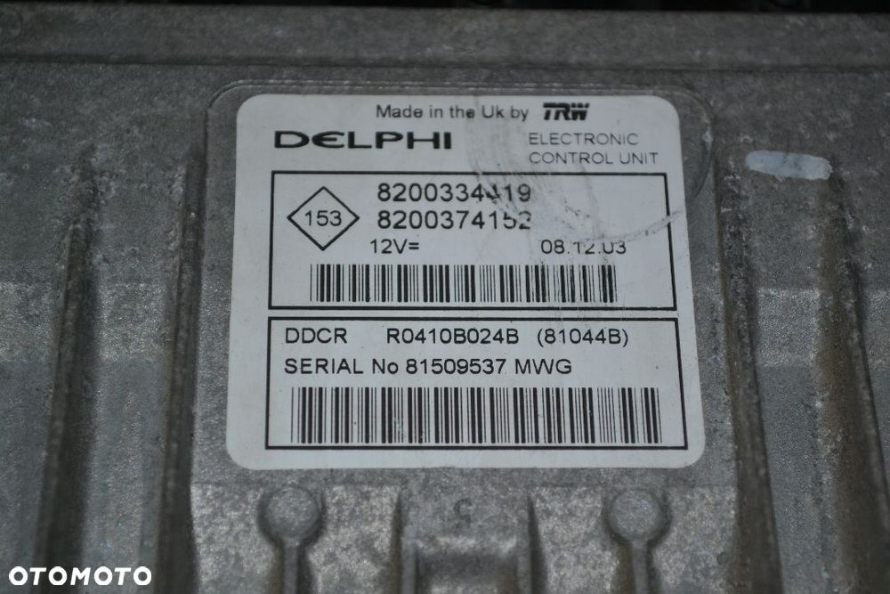 RENAULT NISSAN KOMPUTER STEROWNIK SILNIKA 1,5 DCI 8200334419 8200374152 - 2