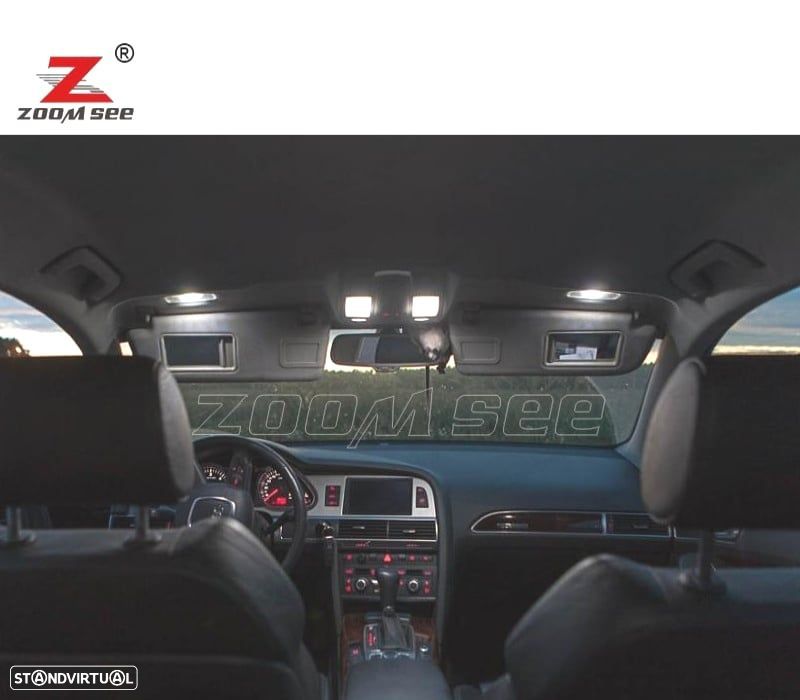 KIT COMPLETO DE 20 LÂMPADAS LED INTERIOR PARA AUDI A6 S6 RS6 C6 AVANT 2005-2011 - 5