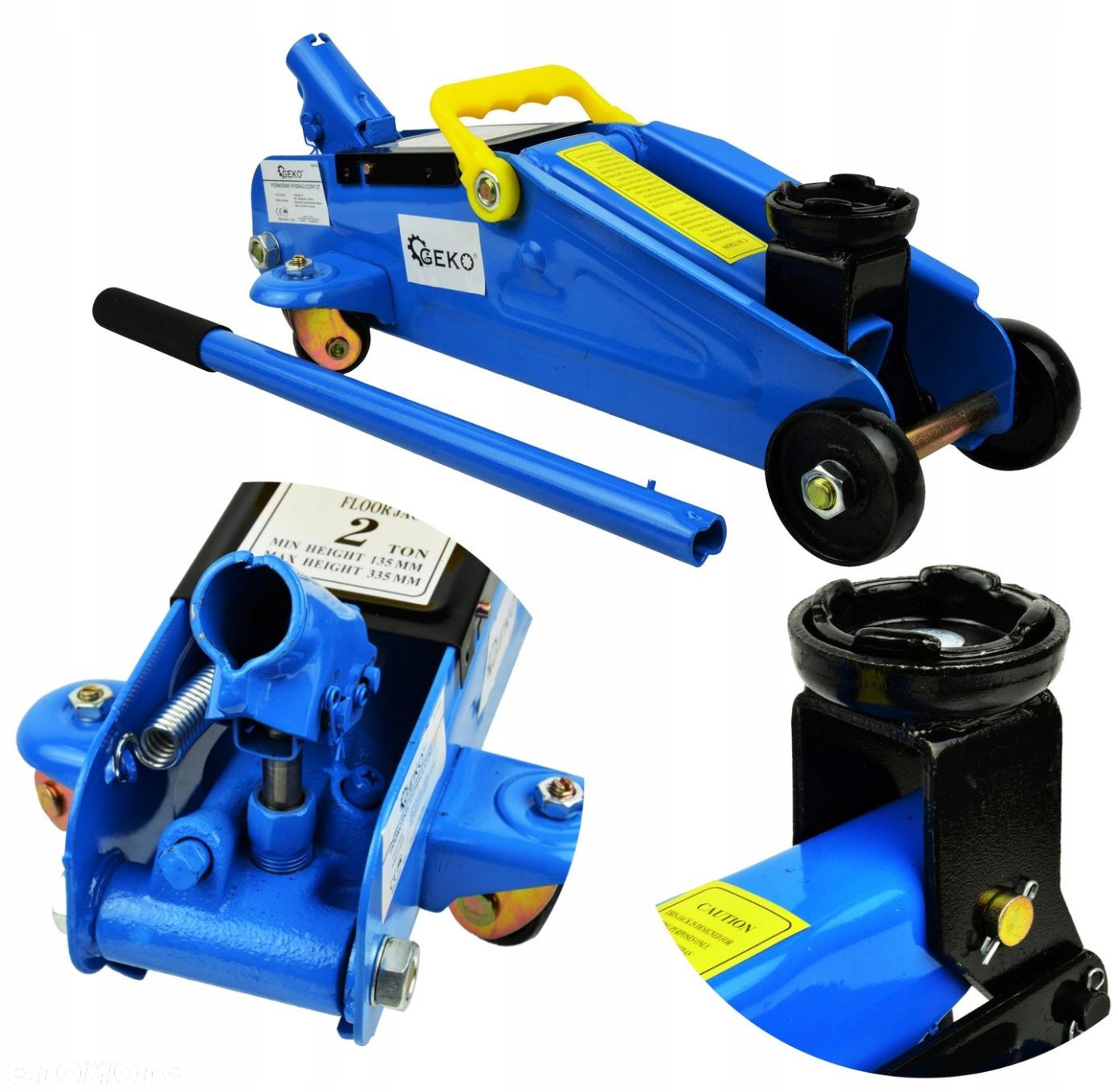 ŻABA PODNOŚNIK HYDRAULICZNY 2T LEWAREK SAMOCHODOWY CIĘŻKI 2T/9KG - 1