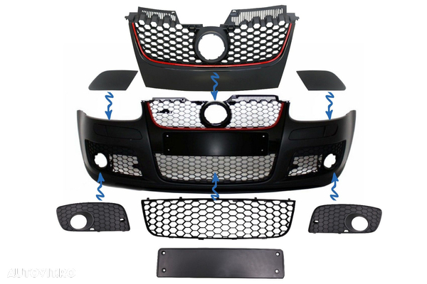 Accesorii Grile compatibil cu Bara fata GTI Look VW Golf 5 V (2003-200