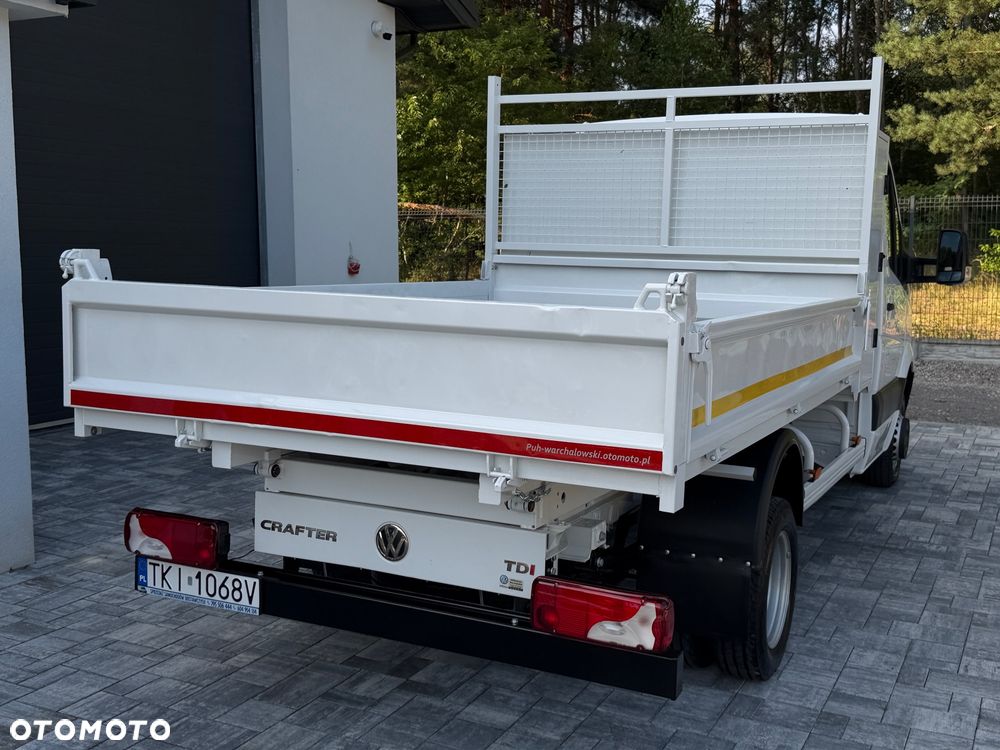 Volkswagen Crafter Wywrotka 2.0 TDI 136km / Fabryczna wywrotka Cabretta / Stan jak nowego! / Oryginalny niski przebieg / Nowe opony / Wywrot tylnozsypowy / FV23% - 14