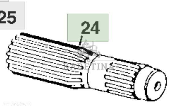 John Deere 8110 8210 8310 8410 Wał Wałek Zębaty CZĘŚCI R328166 - 1
