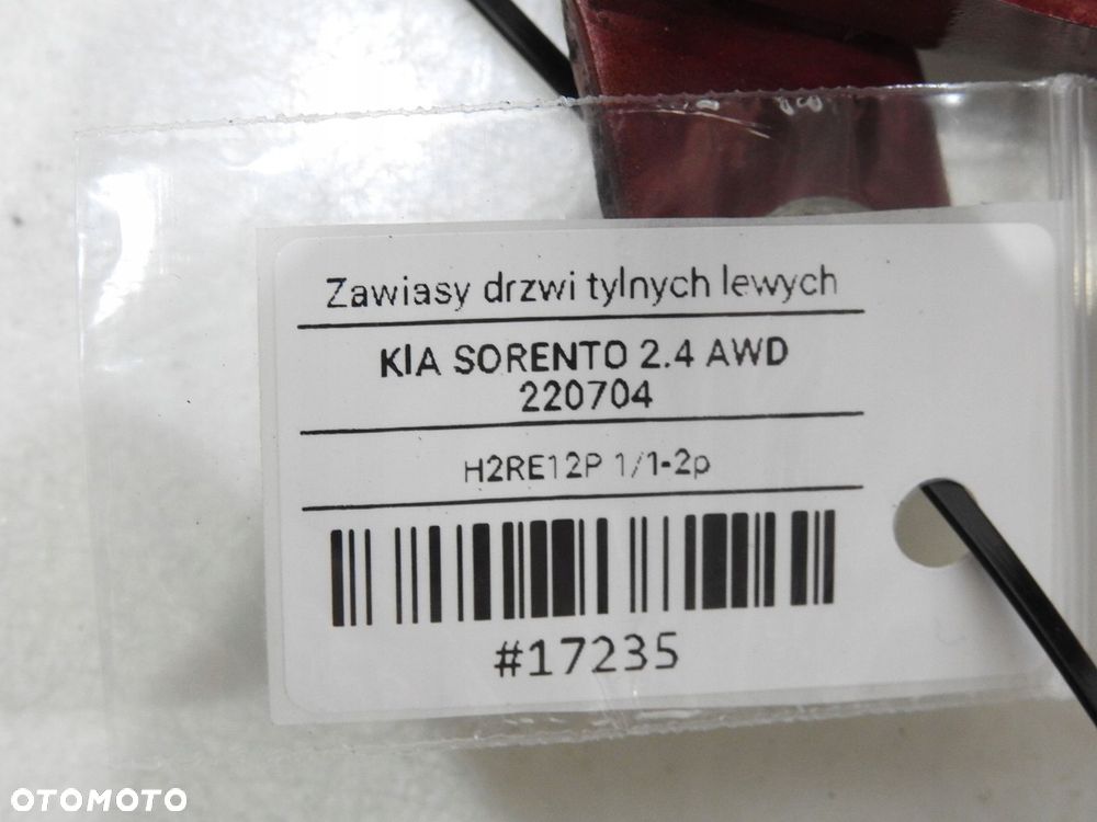 ZAWIAS ZAWIASY DRZWI LEWY TYŁ R1 KIA SORENTO I - 6