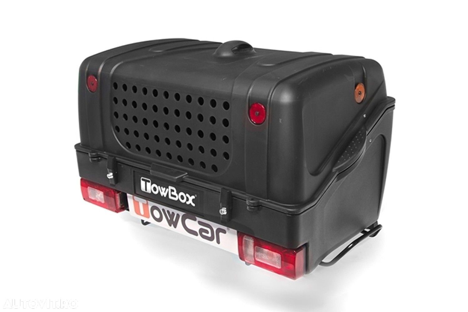 Cutie portbagaj pe carligul de remorcare Towbox V1 DOG Negru + TBA0004 - 1