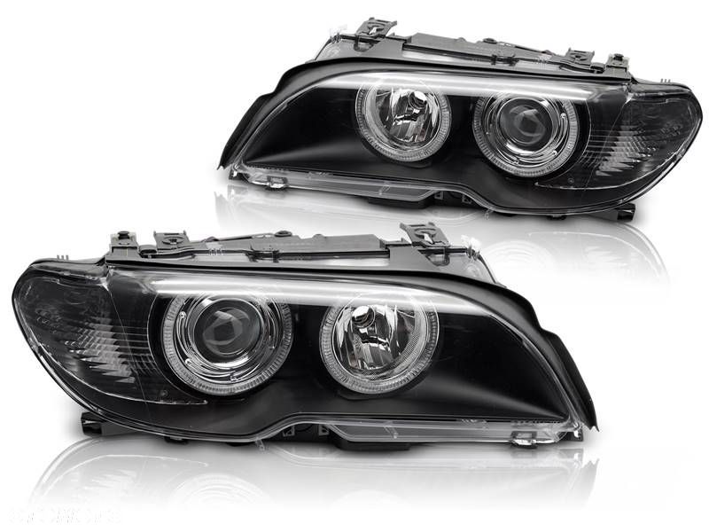 Lampy Reflektory Bmw E46 Coupe / Cabrio 03-06 Xenon Ringi Chrom R/Lhd - 1