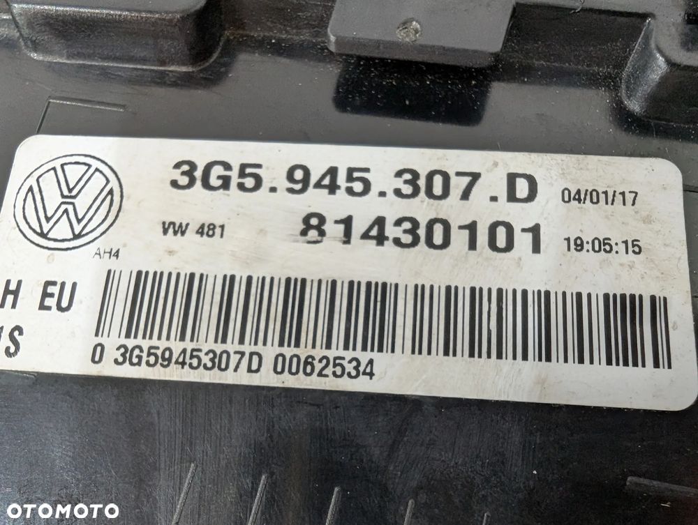 VW PASSAT B8 SEDAN LAMPA TYŁ  W KLAPE LEWA 3G5945307D EUROPA - 8