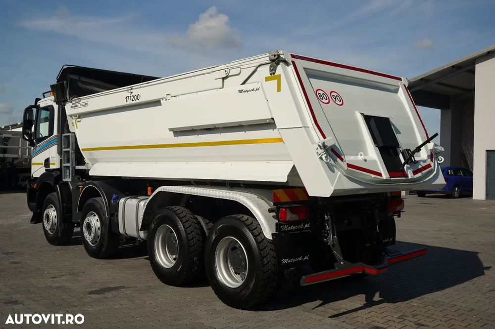 Iveco X-WAY 480 / 8x4 / BASCULANTĂ CU DESCĂRCARE SPATE - 5,6 M / OBOR ȚI SPATE HIDRAULIC / ANVELOPE NOI (PROFIL 100%) / EURO 6 - 12