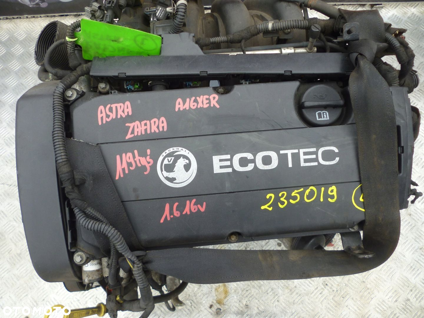 SILNIK OPEL ASTRA ZAFIRA 1.6 16V A16XER 119 TYS - 2