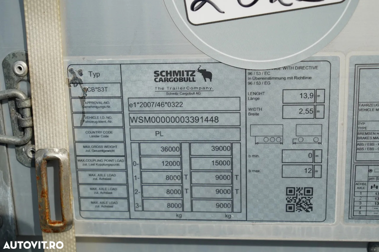 Schmitz Cargobull CORTINĂ / MEGA / REMORCĂ DIN OȚEL - 9 M / REMORCĂ PENTRU BOBINE / BDE - Stâlp EXTENSIBIL / 2022 / AXĂ RIDICATĂ - 25